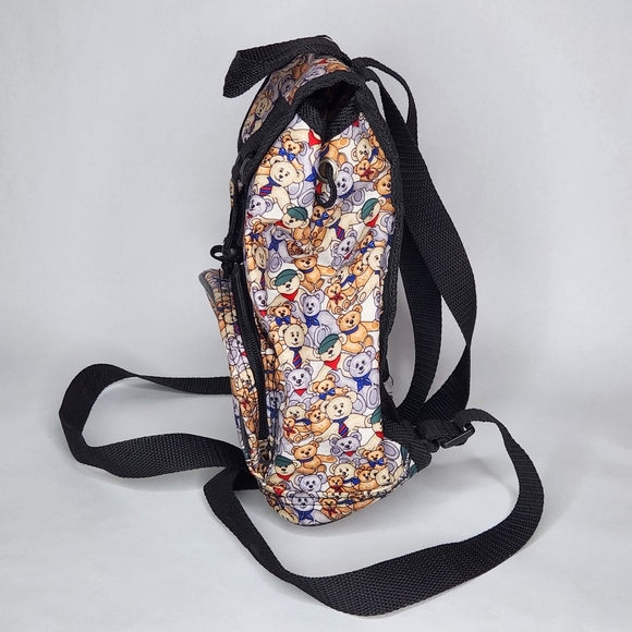 Vintage Mini Teddy Bear Backpack with Matching Pouch 90's - Picture 2 of 8